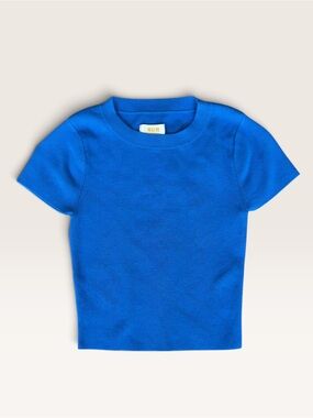 Mauve Electric Blue Crewneck Short-Sleeve Tee